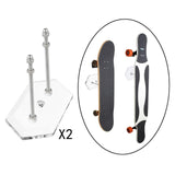 Maxbell Skateboard Wall Mount Skate Board Hanger Longboard Ski Snowboard Surf Board Clear 2PCS - Aladdin Shoppers