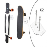 Maxbell Skateboard Wall Mount Skate Board Hanger Longboard Ski Snowboard Surf Board Clear 2PCS - Aladdin Shoppers