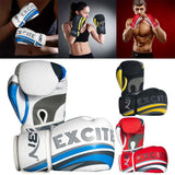 Maxbell PU Leather Boxing Hand Wraps Bandages Fist Boxing Glove Mitts MMA 10OZ white - Aladdin Shoppers