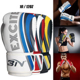 Maxbell PU Leather Boxing Hand Wraps Bandages Fist Boxing Glove Mitts MMA 10OZ white - Aladdin Shoppers