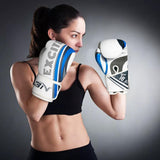 Maxbell PU Leather Boxing Hand Wraps Bandages Fist Boxing Glove Mitts MMA 10OZ white - Aladdin Shoppers