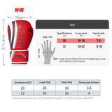 Maxbell PU Leather Boxing Hand Wraps Bandages Fist Boxing Glove Mitts MMA 10OZ red - Aladdin Shoppers