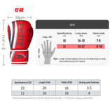 Maxbell PU Leather Boxing Hand Wraps Bandages Fist Boxing Glove Mitts MMA 12OZ red - Aladdin Shoppers