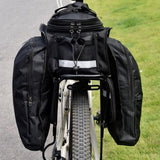 Maxbell Bicycle Trunk Rear Rack Bag Bike Pannier Cycling Gear for Mountain Bike Black - Aladdin Shoppers