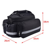 Maxbell Bicycle Trunk Rear Rack Bag Bike Pannier Cycling Gear for Mountain Bike Black - Aladdin Shoppers