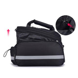Maxbell Bicycle Trunk Rear Rack Bag Bike Pannier Cycling Gear for Mountain Bike Black - Aladdin Shoppers
