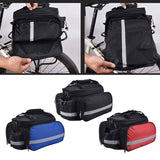 Maxbell Bicycle Trunk Rear Rack Bag Bike Pannier Cycling Gear for Mountain Bike Black - Aladdin Shoppers