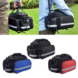 Maxbell Bicycle Trunk Rear Rack Bag Bike Pannier Cycling Gear for Mountain Bike Black - Aladdin Shoppers