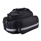 Maxbell Bicycle Trunk Rear Rack Bag Bike Pannier Cycling Gear for Mountain Bike Black - Aladdin Shoppers