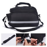 Maxbell Bicycle Trunk Rear Rack Bag Bike Pannier Cycling Gear for Mountain Bike Black - Aladdin Shoppers