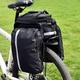 Maxbell Bicycle Trunk Rear Rack Bag Bike Pannier Cycling Gear for Mountain Bike Black - Aladdin Shoppers