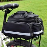 Maxbell Bicycle Trunk Rear Rack Bag Bike Pannier Cycling Gear for Mountain Bike Black - Aladdin Shoppers