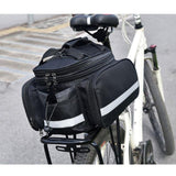 Maxbell Bicycle Trunk Rear Rack Bag Bike Pannier Cycling Gear for Mountain Bike Black - Aladdin Shoppers