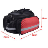 Maxbell Bicycle Trunk Rear Rack Bag Bike Pannier Cycling Gear for Mountain Bike Red - Aladdin Shoppers