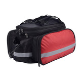 Maxbell Bicycle Trunk Rear Rack Bag Bike Pannier Cycling Gear for Mountain Bike Red - Aladdin Shoppers