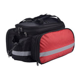 Maxbell Bicycle Trunk Rear Rack Bag Bike Pannier Cycling Gear for Mountain Bike Red - Aladdin Shoppers