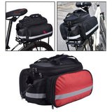 Maxbell Bicycle Trunk Rear Rack Bag Bike Pannier Cycling Gear for Mountain Bike Red - Aladdin Shoppers