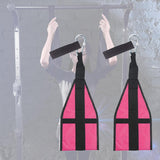 Maxbell Hanging Ab Straps Sling Door Hanging Heavy Duty for Fitness Gym Rose Red - Aladdin Shoppers