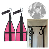 Maxbell Hanging Ab Straps Sling Door Hanging Heavy Duty for Fitness Gym Rose Red - Aladdin Shoppers