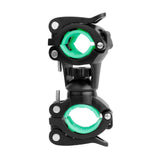 Maxbell 360 Rotation Bicycle Mount Road Bike Headlight Flash Light Holder 22-30mm Black Green - Aladdin Shoppers