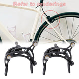 Maxbell 2Pieces Road Bike Bicycle Brake Caliper C Clip Set Front Rear Refit Black - Aladdin Shoppers