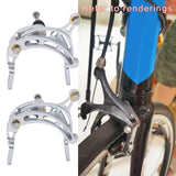 Maxbell 2Pieces Road Bike Bicycle Brake Caliper C Clip Set Front Rear Refit Silver - Aladdin Shoppers