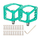 Maxbell 1 Pair Nylon Equipment Non-Slip Bike Pedals for Bicycle BMX MTB Green - Aladdin Shoppers