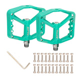 Maxbell 1 Pair Nylon Equipment Non-Slip Bike Pedals for Bicycle BMX MTB Green - Aladdin Shoppers