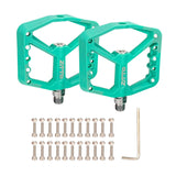 Maxbell 1 Pair Nylon Equipment Non-Slip Bike Pedals for Bicycle BMX MTB Green - Aladdin Shoppers