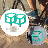Maxbell 1 Pair Nylon Equipment Non-Slip Bike Pedals for Bicycle BMX MTB Green - Aladdin Shoppers