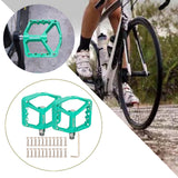 Maxbell 1 Pair Nylon Equipment Non-Slip Bike Pedals for Bicycle BMX MTB Green - Aladdin Shoppers
