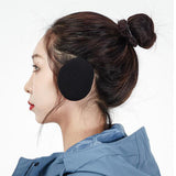 Maxbell 1Pair Ear Warmer Women Men Earmuffs Outdoor Portable Soft Bandless Ear Muffs Black - Aladdin Shoppers