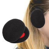 Maxbell 1Pair Ear Warmer Women Men Earmuffs Outdoor Portable Soft Bandless Ear Muffs Black - Aladdin Shoppers