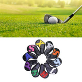 Maxbell 10Pcs Golf Iron Club Head Covers Waterproof Headcovers Black Colorful - Aladdin Shoppers