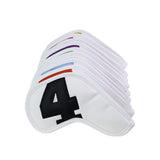 Maxbell 10Pcs Golf Iron Club Head Covers Waterproof Headcovers White Colorful - Aladdin Shoppers