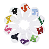 Maxbell 10Pcs Golf Iron Club Head Covers Waterproof Headcovers White Colorful - Aladdin Shoppers