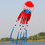 Maxbell Large Octopus Kite Single Line Long Tail for Kids Adults Beach Park Red - Aladdin Shoppers