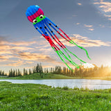 Maxbell Large Octopus Kite Single Line Long Tail for Kids Adults Beach Park Blue - Aladdin Shoppers