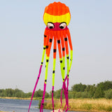 Maxbell Large Octopus Kite Single Line Long Tail for Kids Adults Beach Park Orange - Aladdin Shoppers