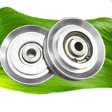 Maxbell 73mm Bearing Pulley Aluminium Alloy for Cable Fitness Equipment Silver - Aladdin Shoppers