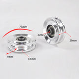 Maxbell 73mm Bearing Pulley Aluminium Alloy for Cable Fitness Equipment Silver - Aladdin Shoppers