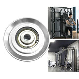 Maxbell 73mm Bearing Pulley Aluminium Alloy for Cable Fitness Equipment Silver - Aladdin Shoppers