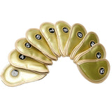 Maxbell 10Pcs Golf Club Iron Head Cover Protector Waterproof for Main Iron Clubs gold - Aladdin Shoppers