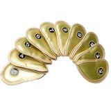 Maxbell 10Pcs Golf Club Iron Head Cover Protector Waterproof for Main Iron Clubs gold - Aladdin Shoppers