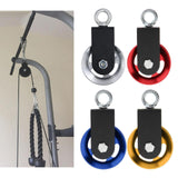 Maxbell Solid Pulley Block Gym Equipment Hanging Lifting Rope Fitness Mute Swivel Silver 73mm - Aladdin Shoppers