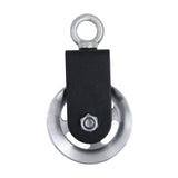 Maxbell Solid Pulley Block Gym Equipment Hanging Lifting Rope Fitness Mute Swivel Silver 73mm - Aladdin Shoppers