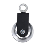 Maxbell Solid Pulley Block Gym Equipment Hanging Lifting Rope Fitness Mute Swivel Silver 73mm - Aladdin Shoppers