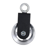 Maxbell Solid Pulley Block Gym Equipment Hanging Lifting Rope Fitness Mute Swivel Silver 73mm - Aladdin Shoppers