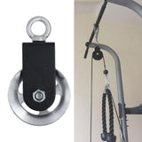 Maxbell Solid Pulley Block Gym Equipment Hanging Lifting Rope Fitness Mute Swivel Silver 73mm - Aladdin Shoppers