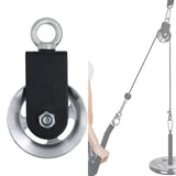 Maxbell Solid Pulley Block Gym Equipment Hanging Lifting Rope Fitness Mute Swivel Silver 95mm - Aladdin Shoppers